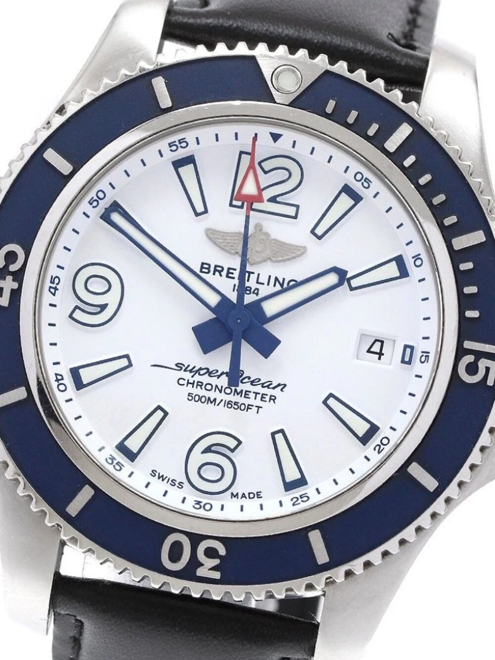 BREITLING Super Ocean 42 A17366 Date white Dial Automatic Men's Watch_
